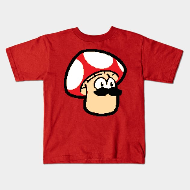 ShroomDood (Pixel/Red) Kids T-Shirt by ArtofJMS